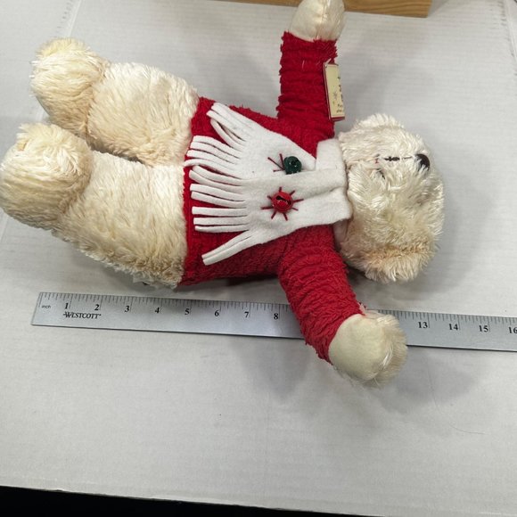 Hallmark Jingle Bear 14 Inch Christmas Teddy Bear Plays Jingle Bells New - Picture 11 of 13